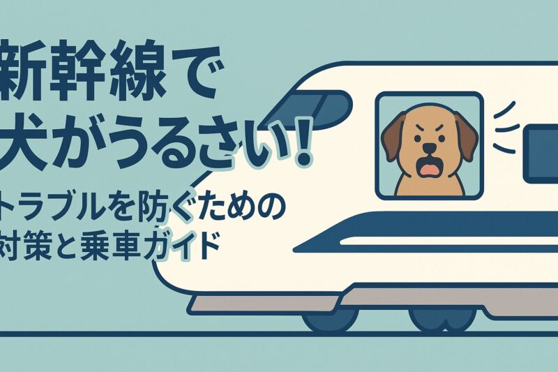 新幹線で犬がうるさい！トラブルを防ぐための対策と乗車ガイド