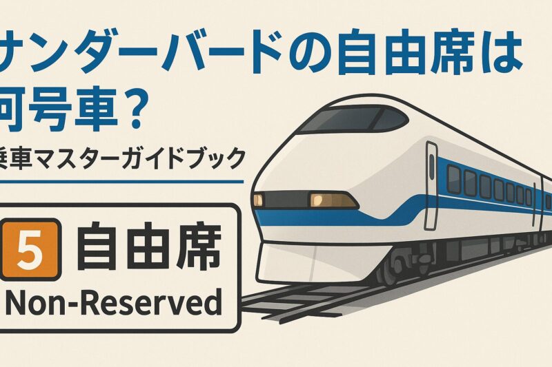 サンダーバードの自由席は何号車？乗車マスターガイドブック